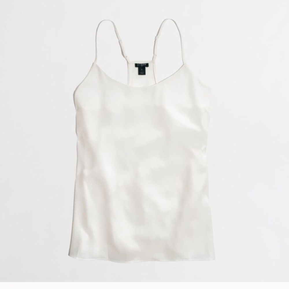 j crew racerback cami in white